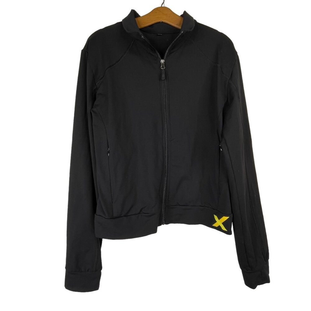 ECO Canada Jacket Full Zip Long Sleeve Active Black Nylon Blend Size XL